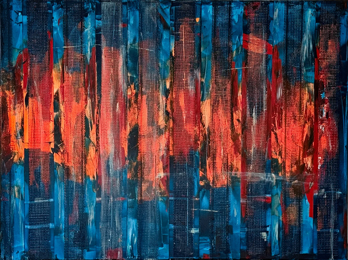 Between The Lines — Acrylic on canvas, 80 × 60 cm, 2026