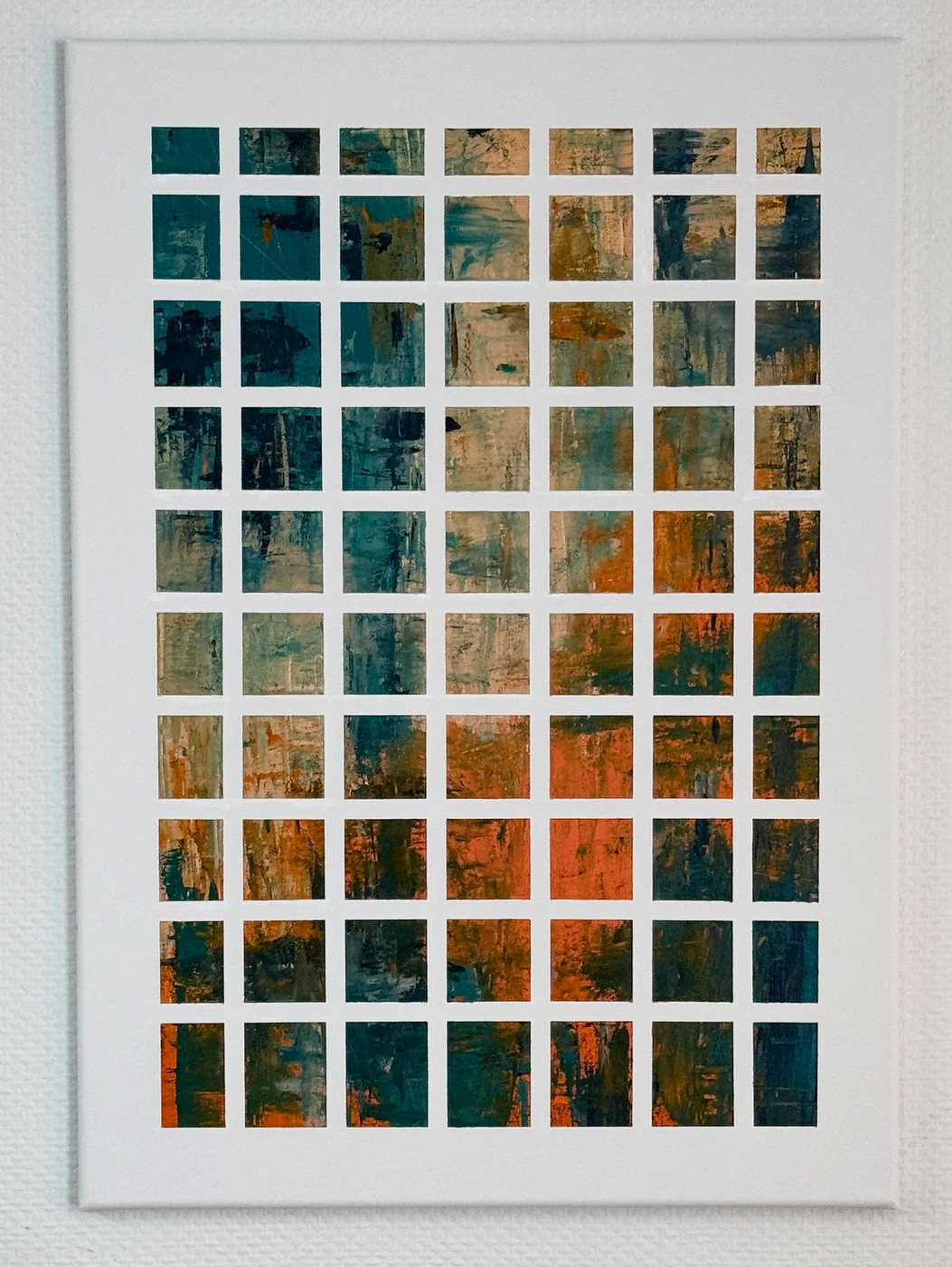 Controlled Collapse I — Acrylic on canvas, 50 × 70 cm, 2026